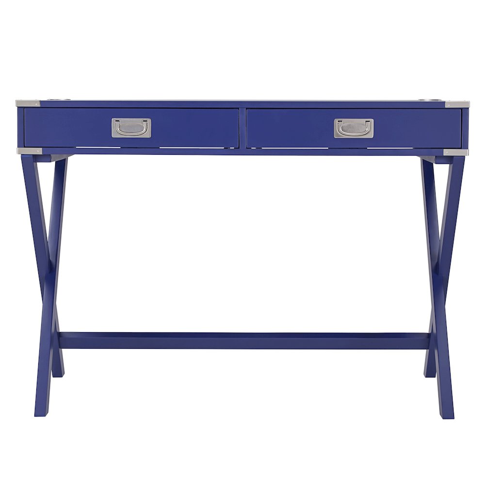 Twilight Blue Finish X-Base Box Desk