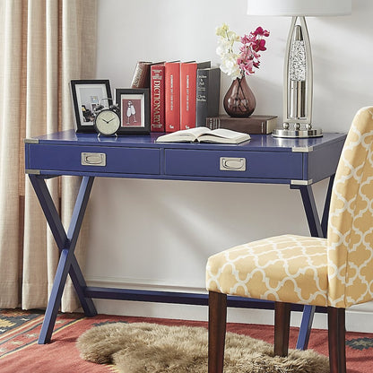 Twilight Blue Finish X-Base Box Desk