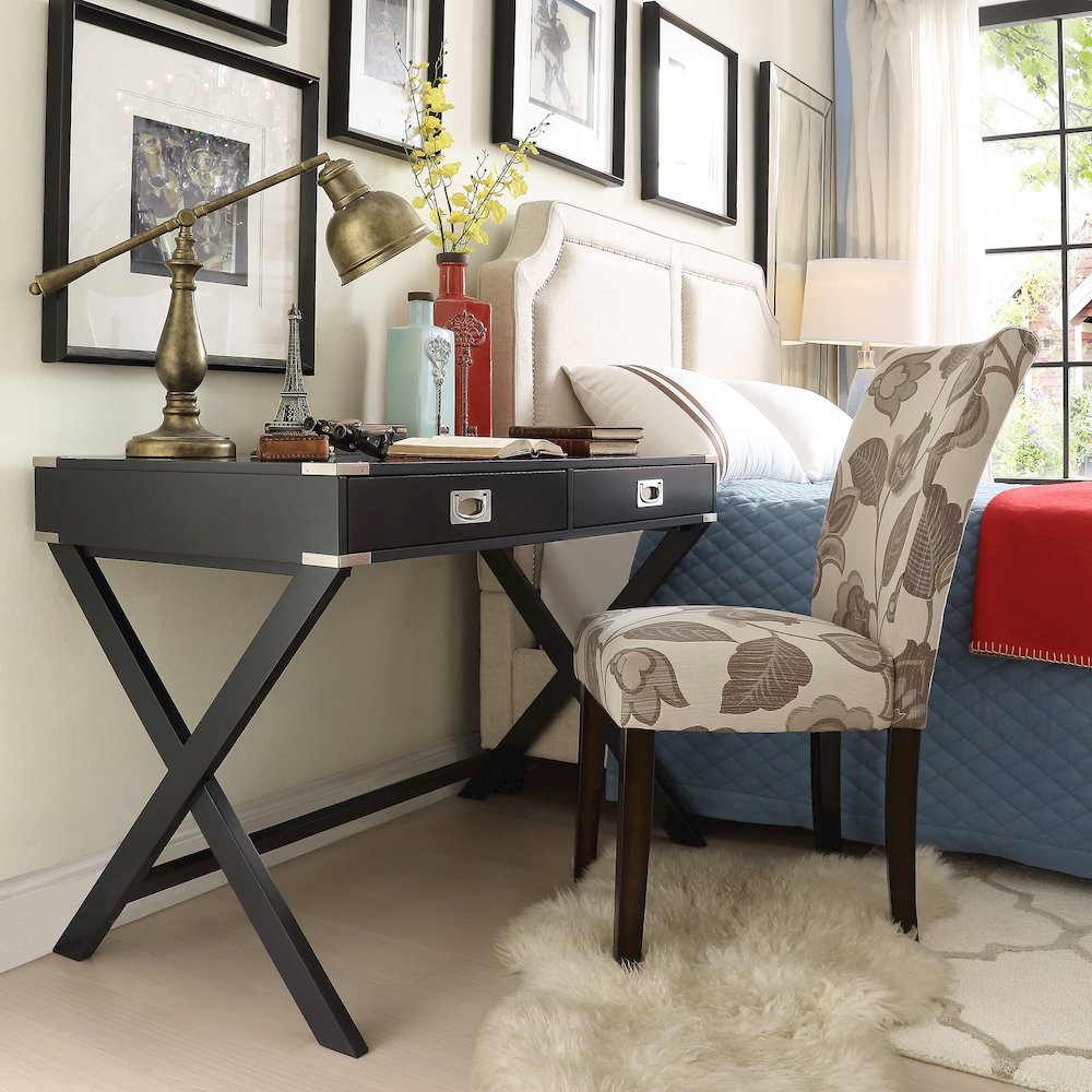 Vulcan Black Finish X-Base Box Desk