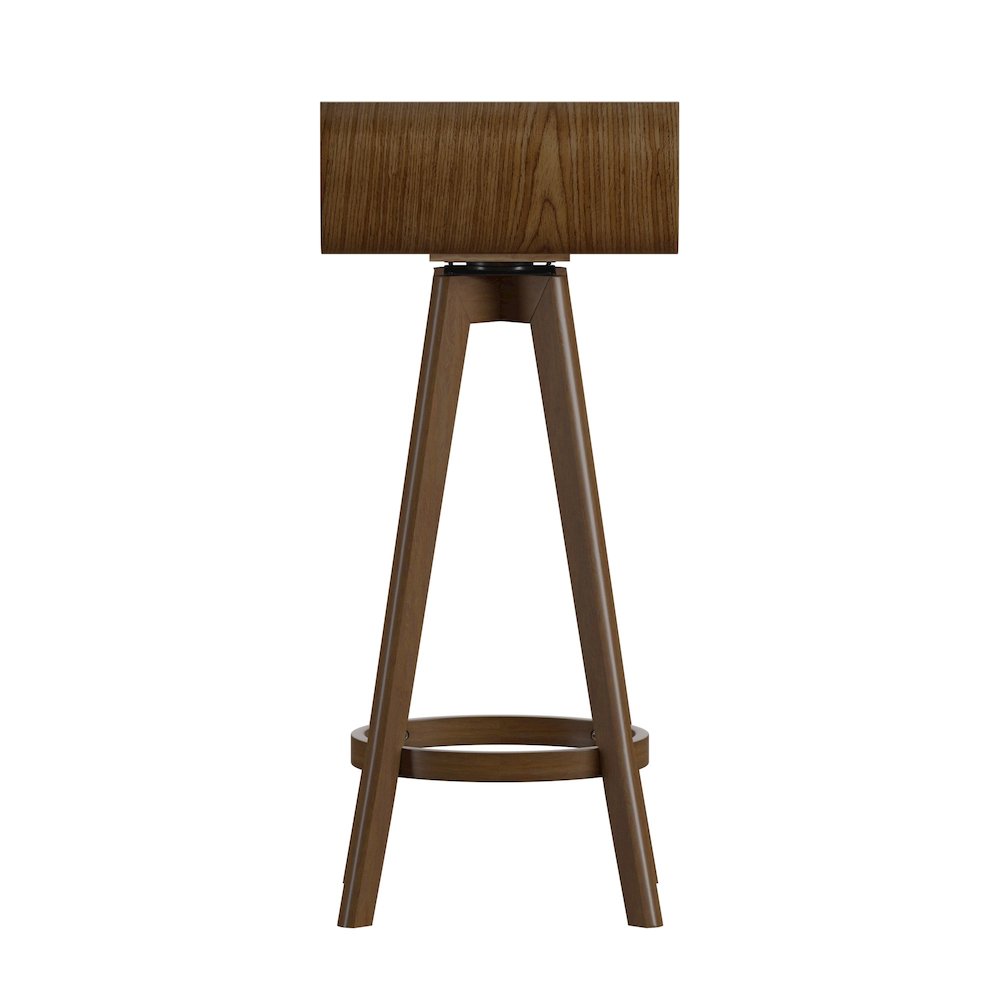 Set of 2, Walnut Finish Counter Height Chair