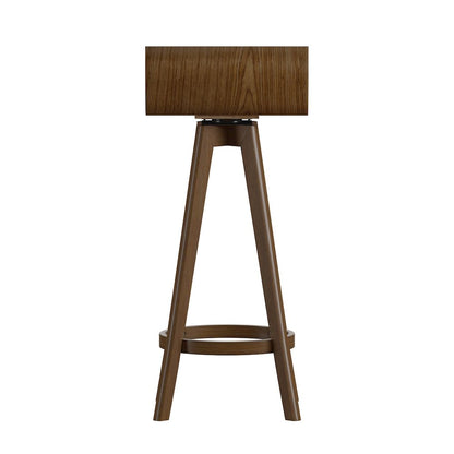 Set of 2, Walnut Finish Counter Height Chair