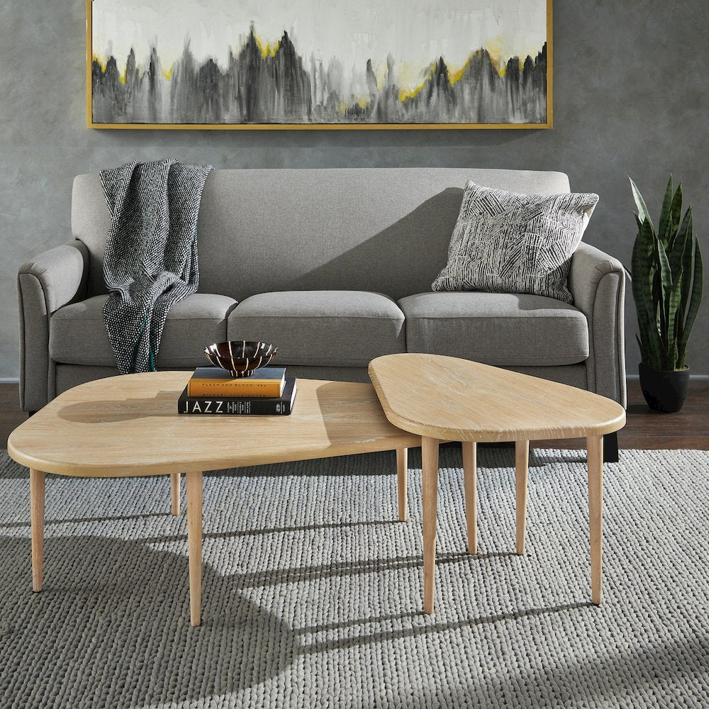 Natural Finish Nesting Coffee Table