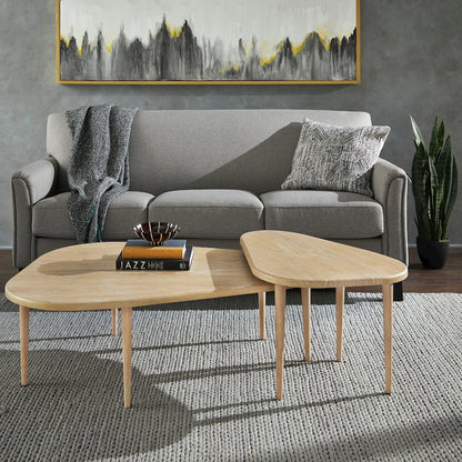 Natural Finish Nesting Coffee Table