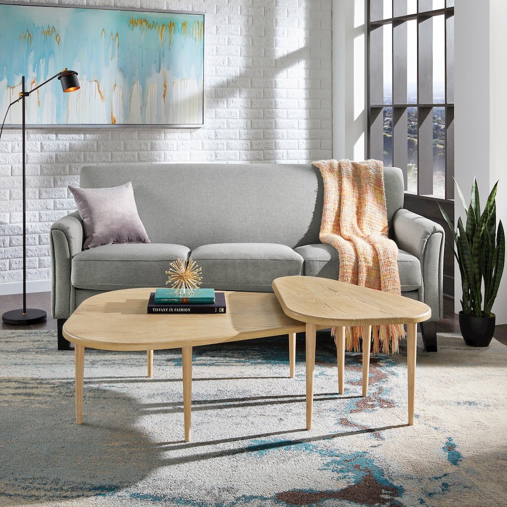 Natural Finish Nesting Coffee Table