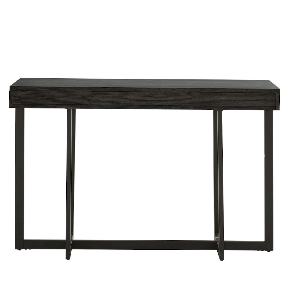 Black Finish Sofa Table With 2 Drawers