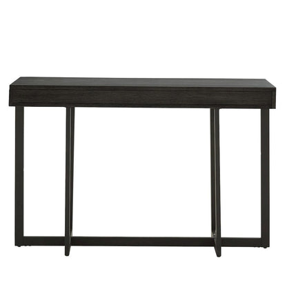 Black Finish Sofa Table With 2 Drawers