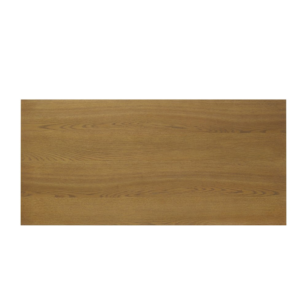 Brown Finish Coffee Table With 2 Drawers