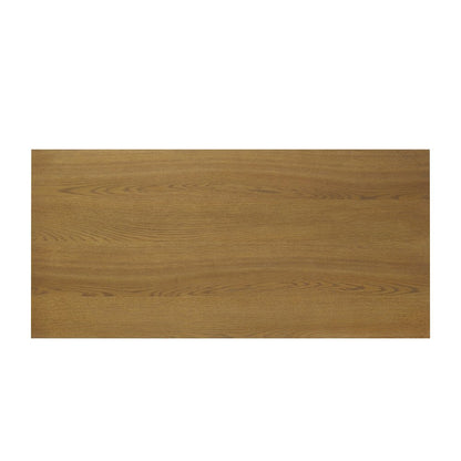 Brown Finish Coffee Table With 2 Drawers