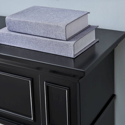 Drovling Marble Fireplace in Black Color