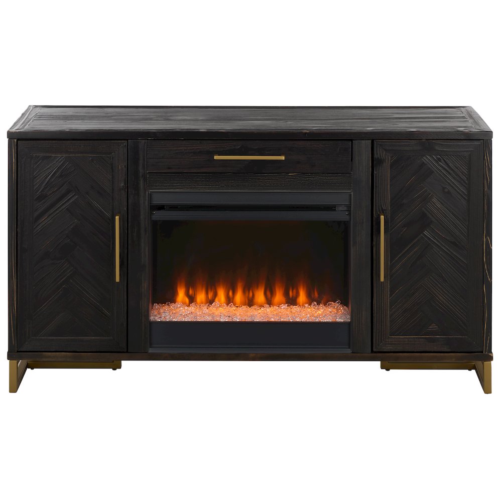 Goram 2-Cabinet 1-Drawer Reclaimed Fir Fireplace