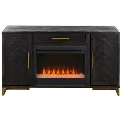Goram 2-Cabinet 1-Drawer Reclaimed Fir Fireplace