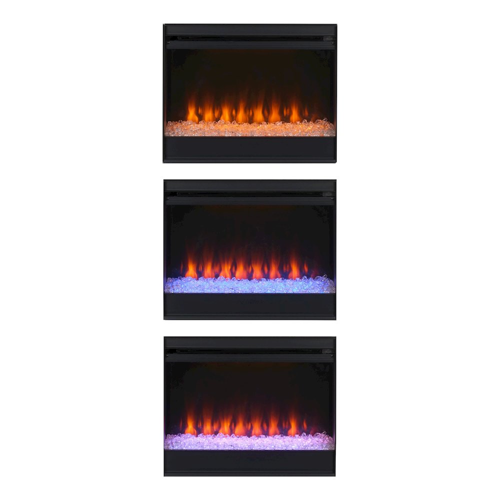 Trandling Mirrored Fireplace Set - Silver