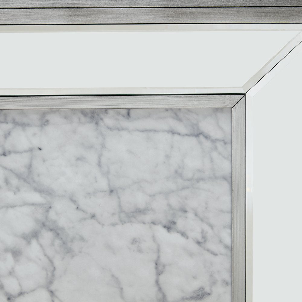 Trandling Mirrored Fireplace Set - Silver