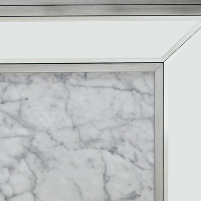 Trandling Mirrored Fireplace Set - Silver