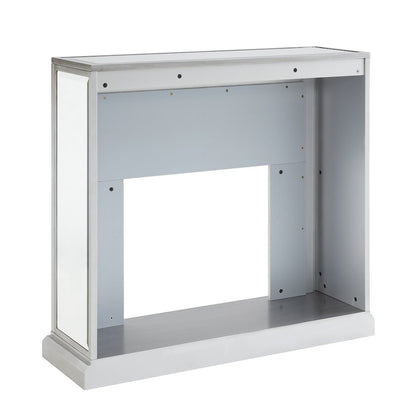 Trandling Mirrored Fireplace Set - Silver