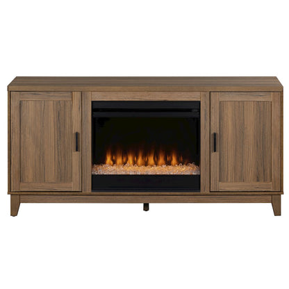 Elle 2 Door Fireplace Set - Walnut