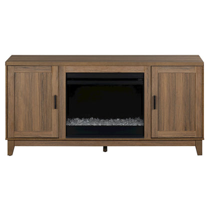 Elle 2 Door Fireplace Set - Walnut