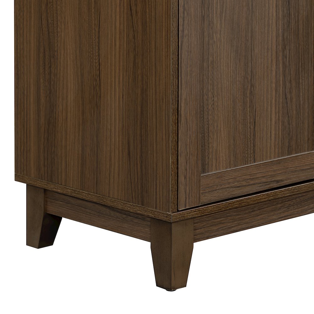 Elle 2 Door Fireplace Set - Walnut
