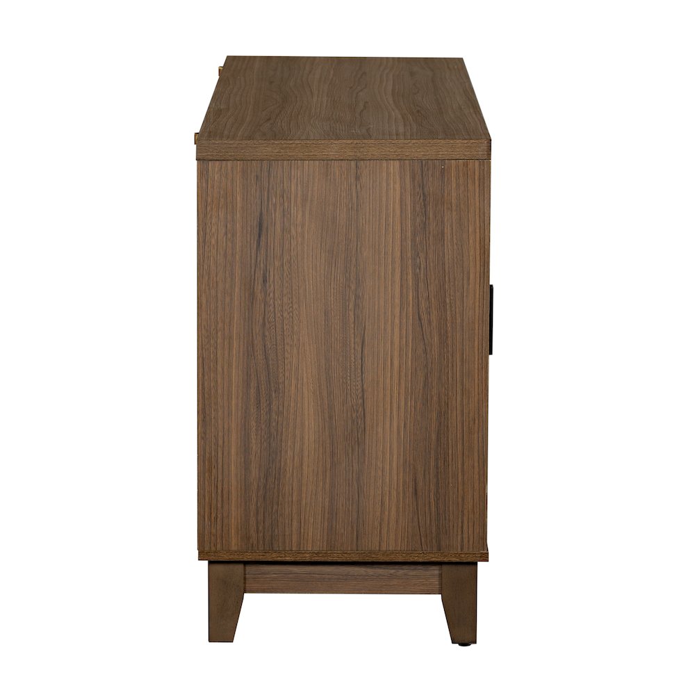 Elle 2 Door Fireplace Set - Walnut