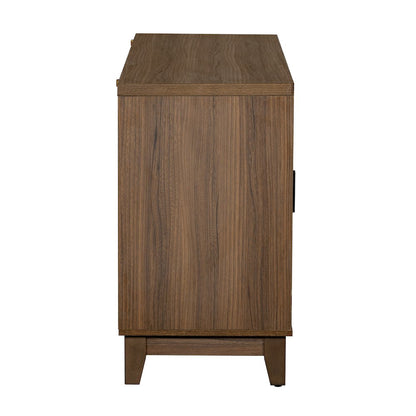 Elle 2 Door Fireplace Set - Walnut