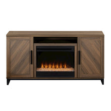 Max Two Door Fireplace Set - Walnut