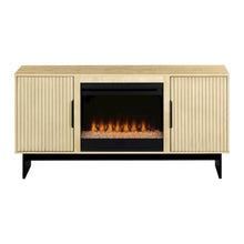 Lucas Two Door Fireplace Set - Natural