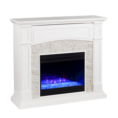 Seneca Fireplace Set - White