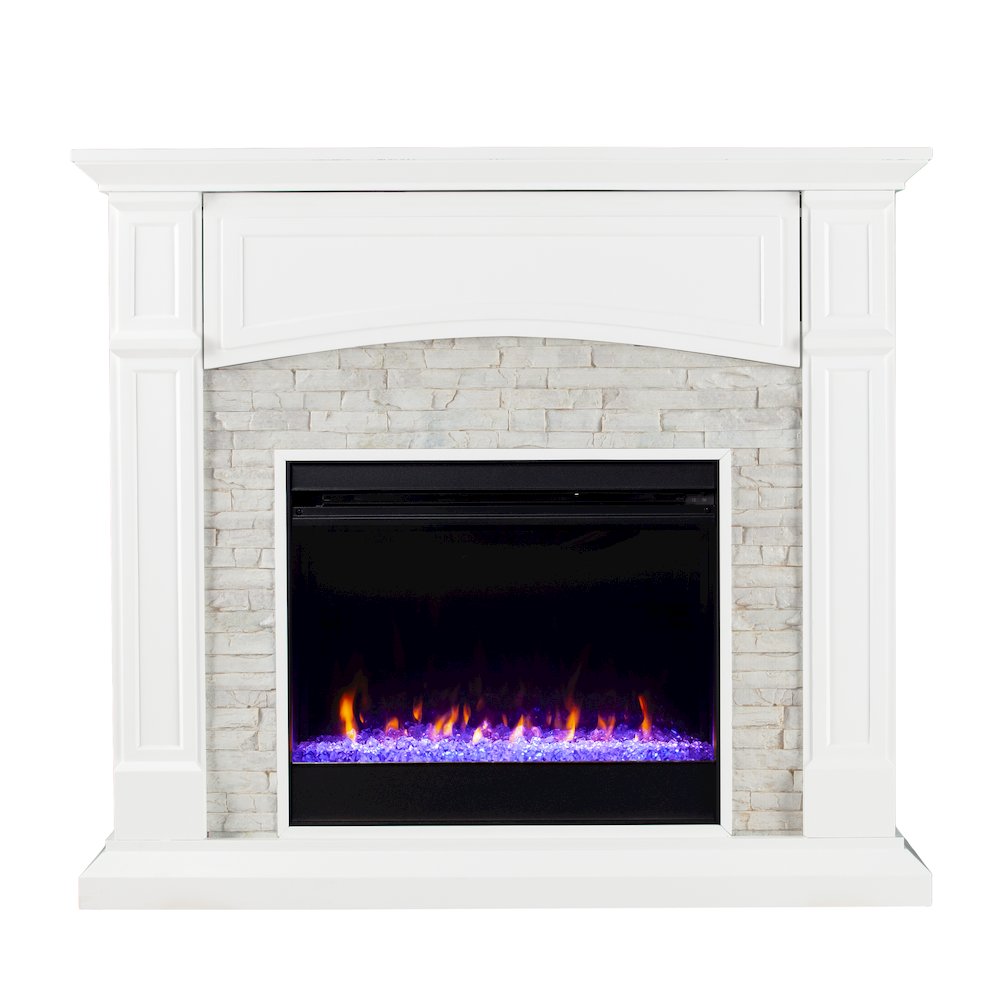 Seneca Fireplace Set - White
