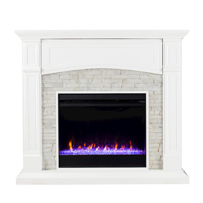 Seneca Fireplace Set - White