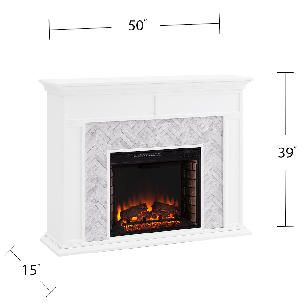 Torlington Marble Tiled Fireplace