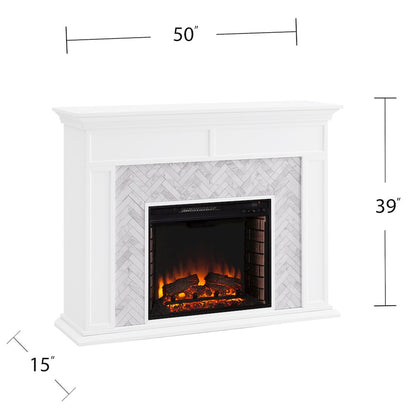 Torlington Marble Tiled Fireplace