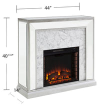 Trandling Mirrored Fireplace Set - Silver