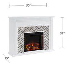 Hebbington Tiled Fireplace Set - White
