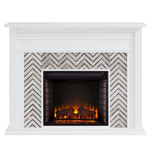 Hebbington Tiled Fireplace Set - White