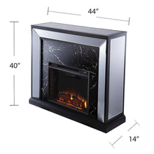 Trandling Mirrored Fireplace Set - Black