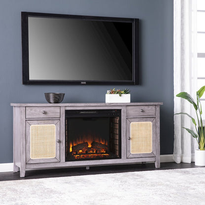 Edderton Fireplace Set - Grey
