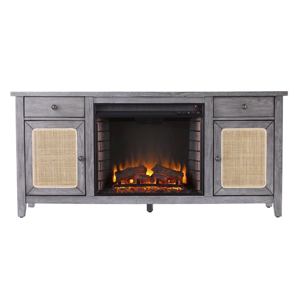 Edderton Fireplace Set - Grey