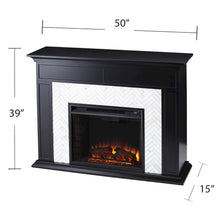 Torlington Marble Fireplace Black Set - Black