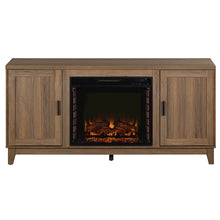 Elle 2 Door Fireplace Set - Walnut