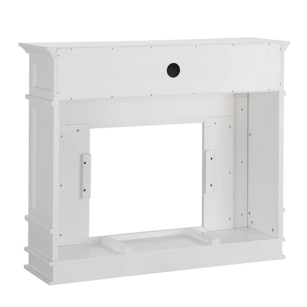 Highgate Faux Cararra Marble Touch Screen Electric Media Fireplace
