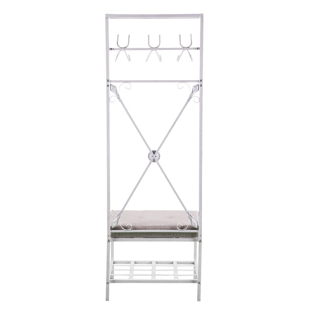 Dovanti Entryway Hall Tree Bench with Storage - Distressed