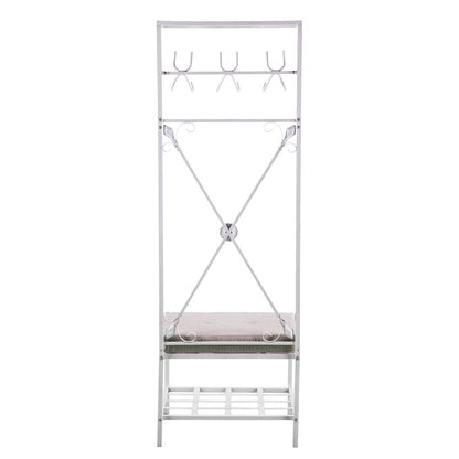 Dovanti Entryway Hall Tree Bench with Storage - Distressed
