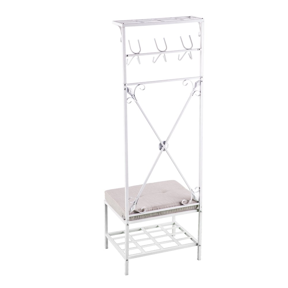 Dovanti Entryway Hall Tree Bench with Storage - Distressed