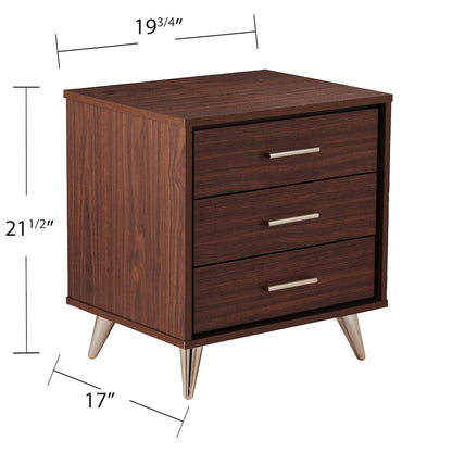 Oren Modern Bedside Table with Drawers