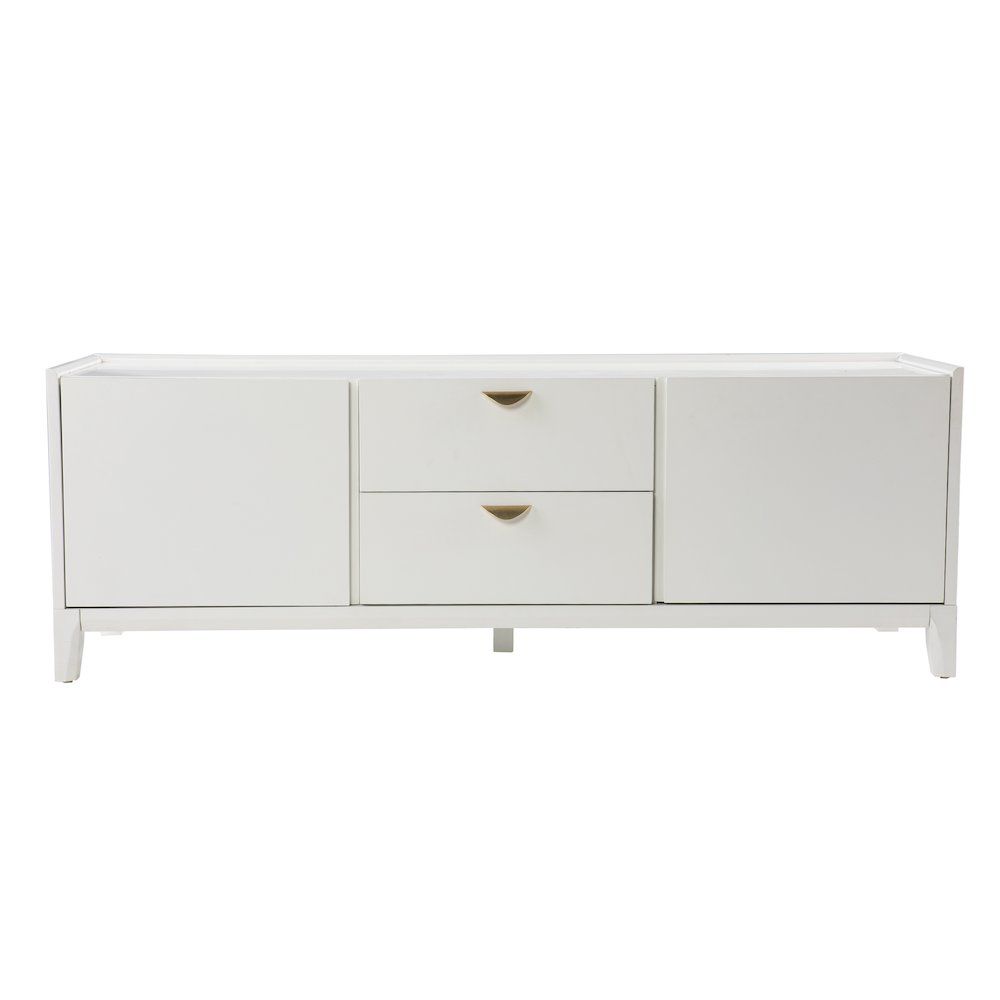 Crayneland Storage Media Cabinet in White Color