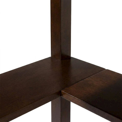 Birch Veneer Corner Computer Desk with Slide-Out Keyboard Tray and Shelves
