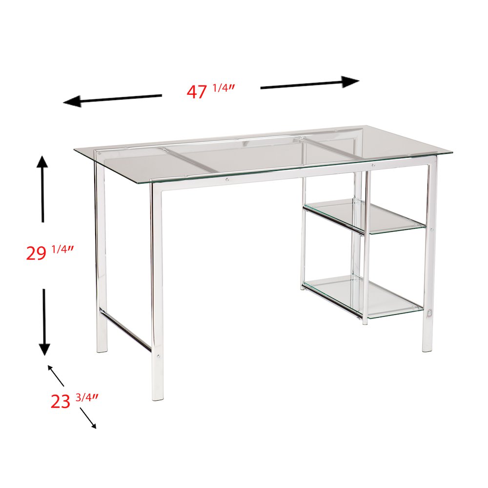 Oslo Chrome/Glass Desk