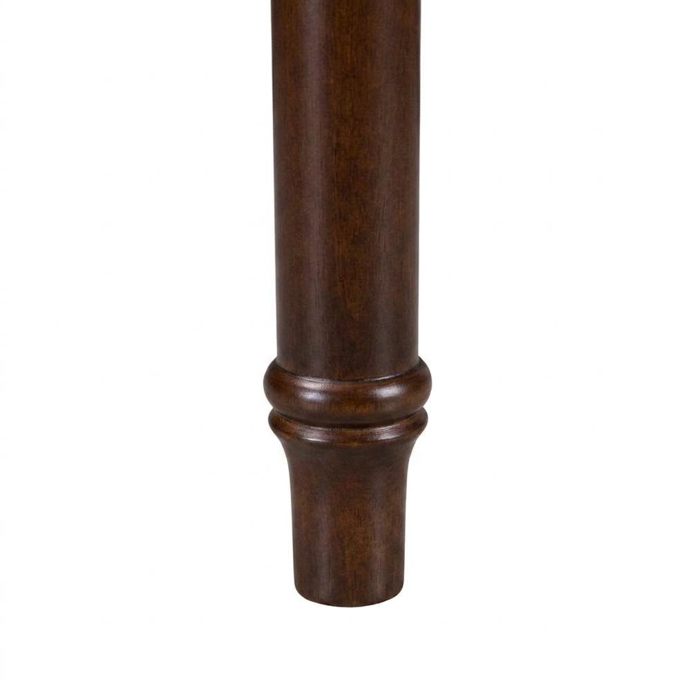 Wood Veneer Writing Desk with Drawers and Farmhouse Spindle Legs for Entryway