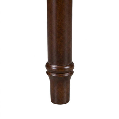 Wood Veneer Writing Desk with Drawers and Farmhouse Spindle Legs for Entryway