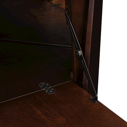 Larson Corner Bar Cabinet - Dark Tobacco